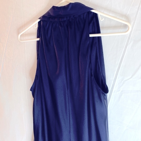 Banana Republic 100% silk Navy Blouse size M - Picture 6 of 8